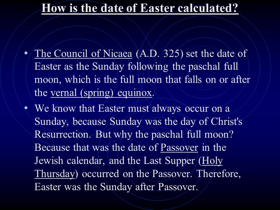 Easter determined is how How the