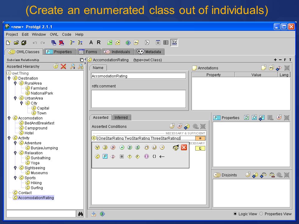 (Create an enumerated class out of individuals)