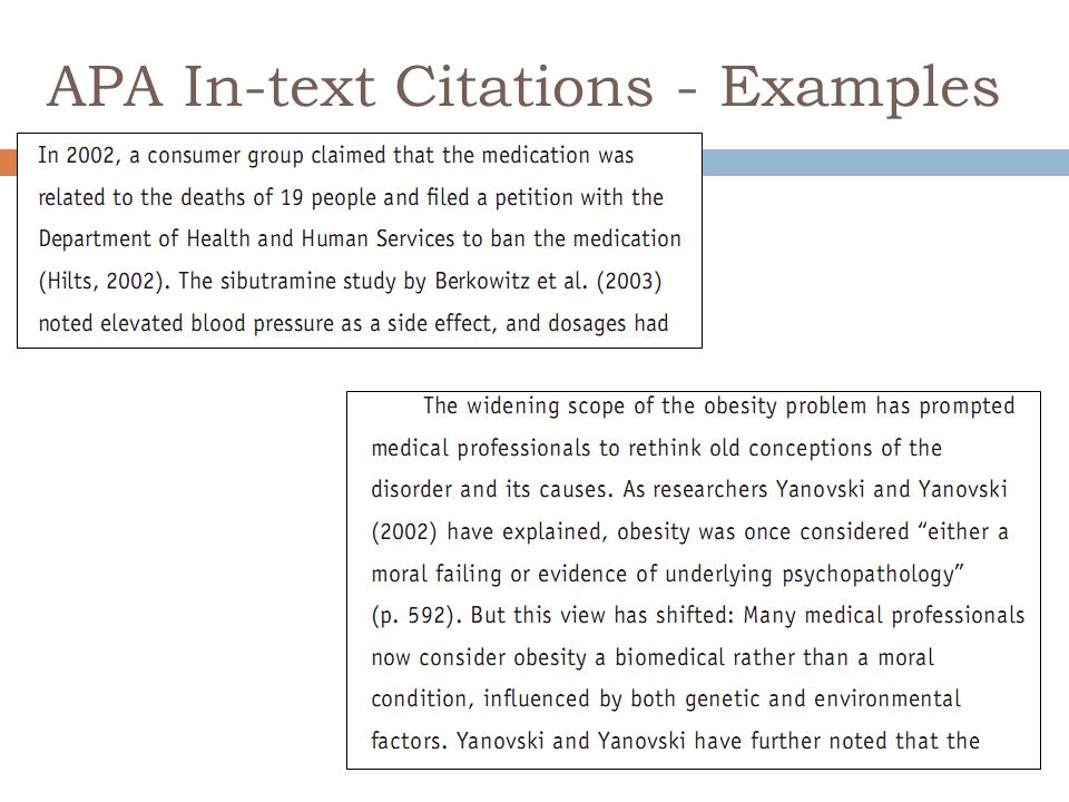 APA In-text Citations - Examples
