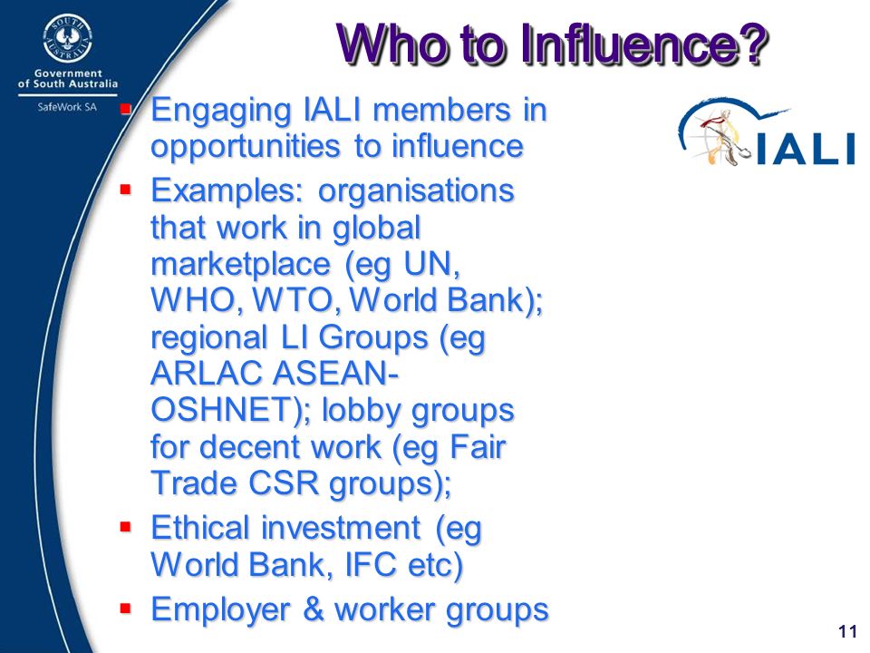 11 Who to Influence.