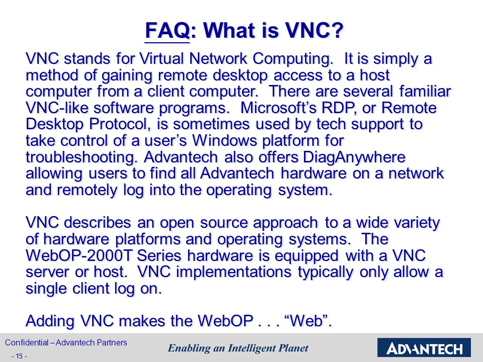 FAQ: What is VNC.