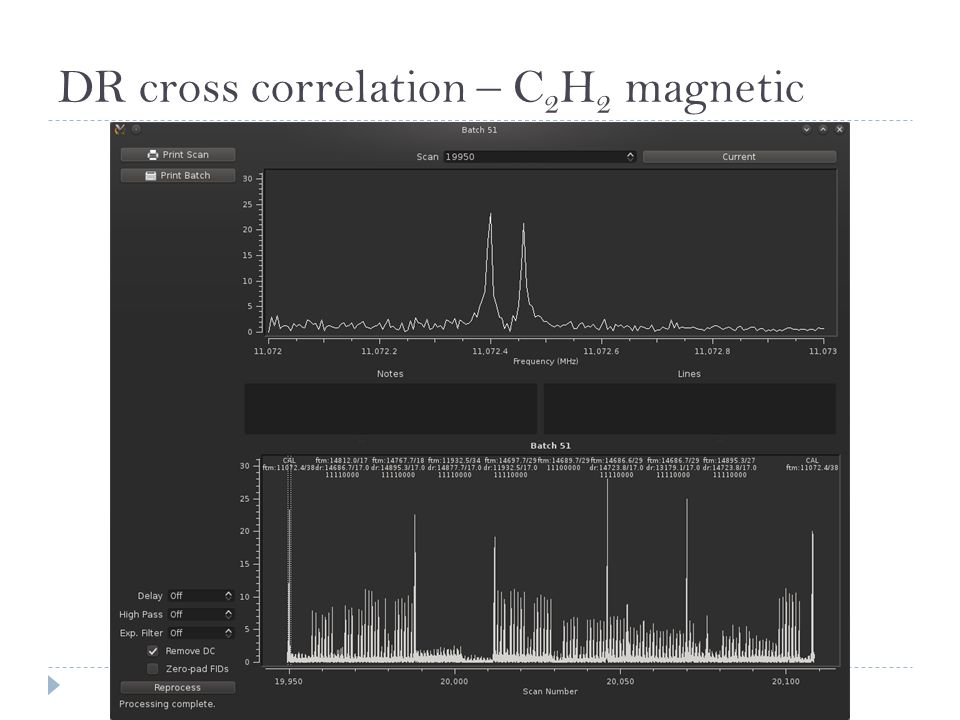 DR cross correlation – C 2 H 2 magnetic