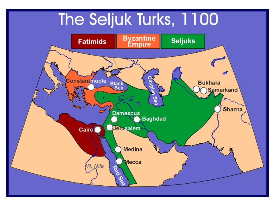 Crusades 11 th & 13 th centuries, European Christians carried out a series of military expeditions to take back the holy land from the Muslims Seljuk Turks won the battle of Manzikert & threatened Constantinople Crusades began when Pope Urban II responded to the request of Alexius I to liberate Jerusalem & Palestine Urban II called for infidels Infidels were the non believers = Muslims, Jews
