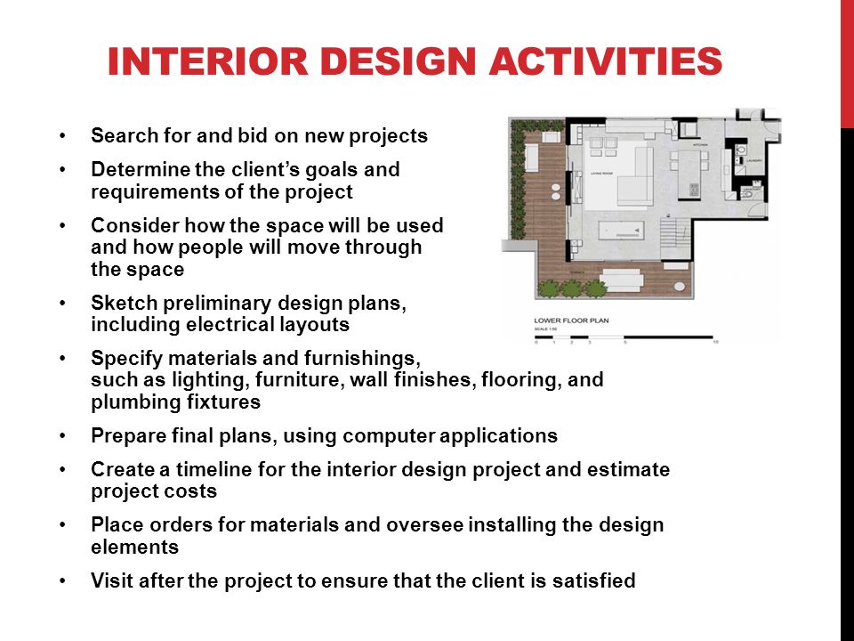 Interior Design By Diana La Activities Search For 2 Interior Design Activities Search For And Bid On New Projects Determine The Client S Goals Requirements Of Project Consider How E Will Be