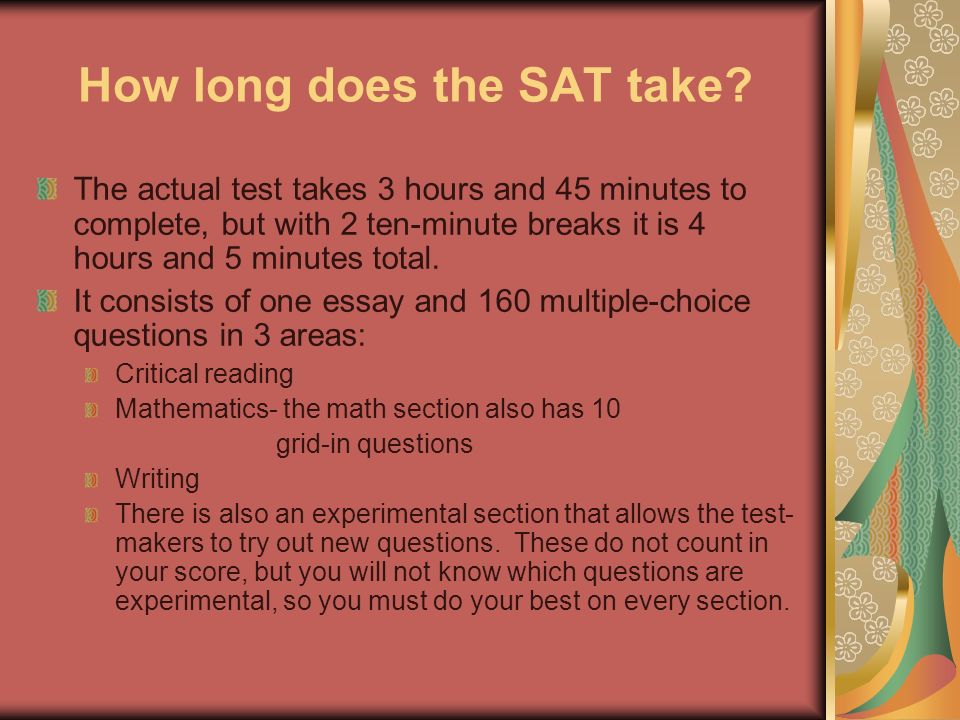 THE SAT ASSESSMENT Because the United States does not have the same  national education standards for all states, the SAT provides college  admissions officers. - ppt download