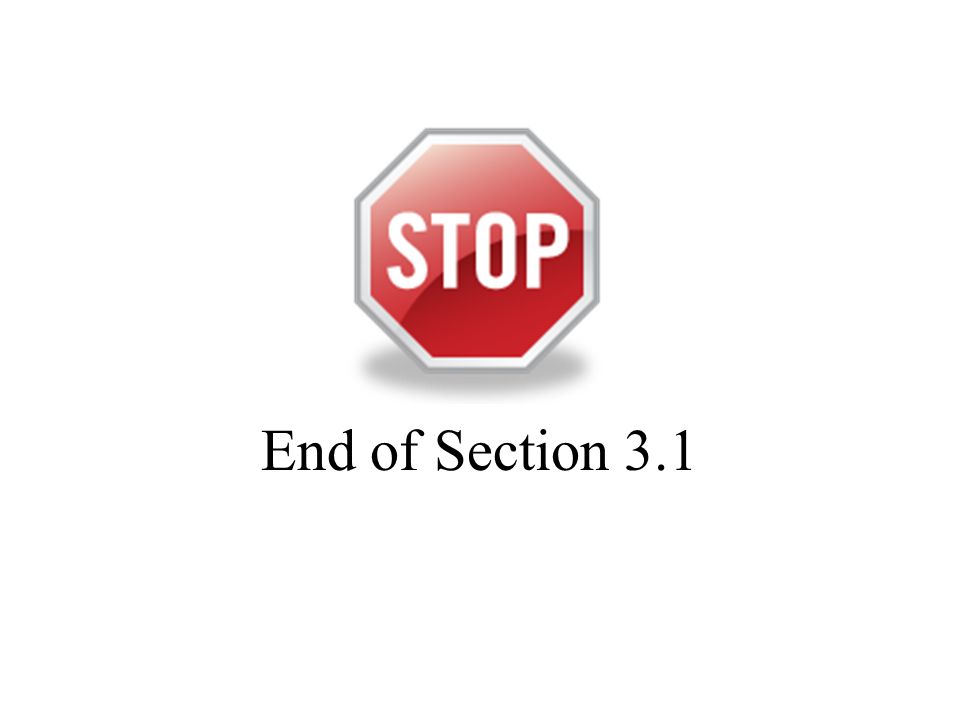 End of Section 3.1