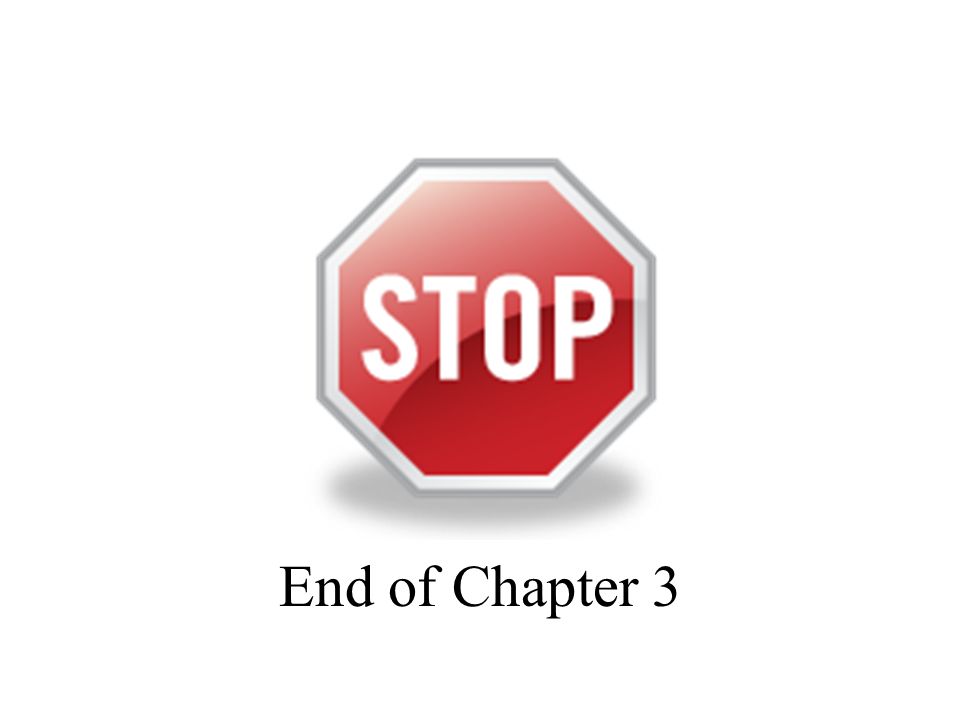 End of Chapter 3