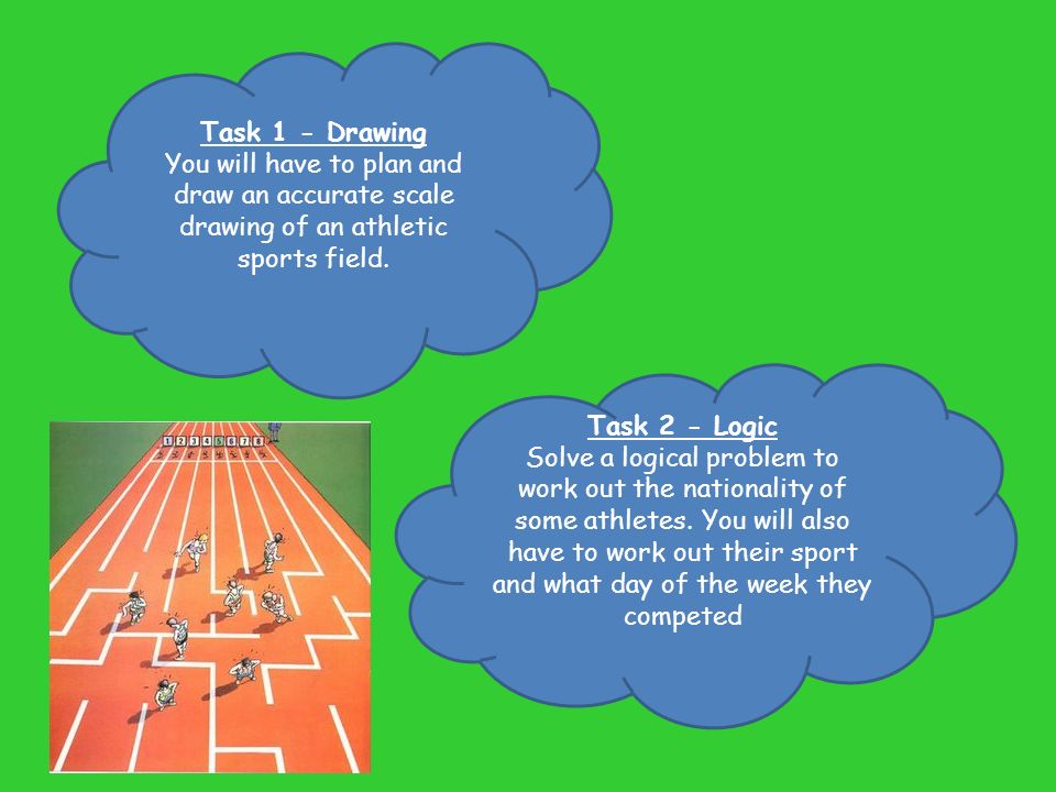 Task 2 - Logic Solve a logical problem to work out the nationality of some athletes.