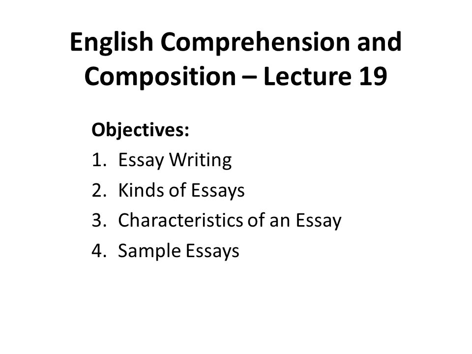 Reflective Essay English Class Example Of A Good Thesis Statement For An Essay also Compare And Contrast Essay Examples For High School English Comprehension And Composition Lecture Personal Essay Examples For High School