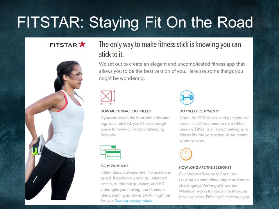 FITSTAR: Staying Fit On the Road