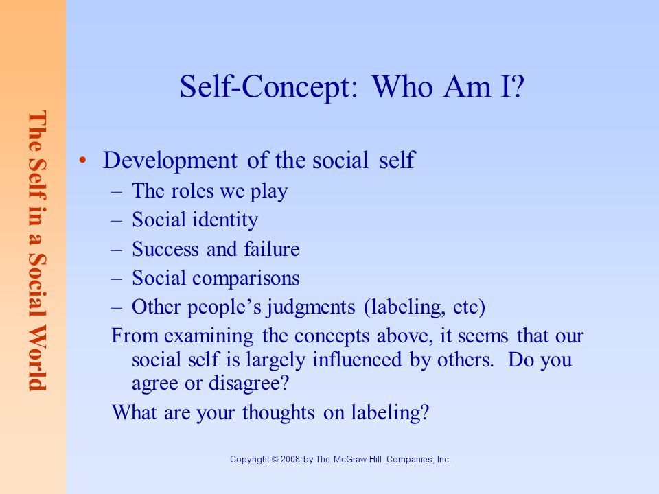 The Development of the Social Self
