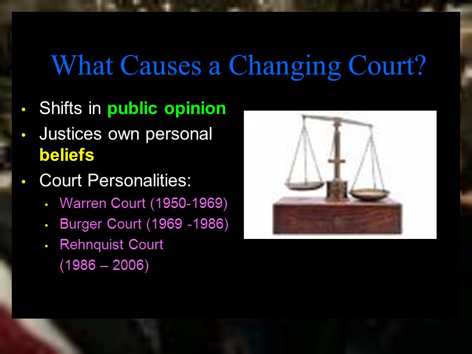 What Causes a Changing Court.