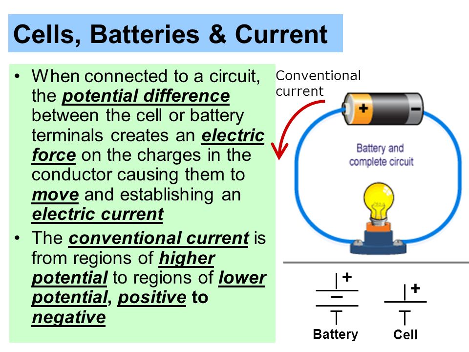 Physics 106 Lesson 9 Electrochemical Cells And Batteries Dr Andrew 10 Cells Batteries Cur When Connected To A Circuit The Potential Difference Between Cell Or Battery Terminals Creates An Electric Force On