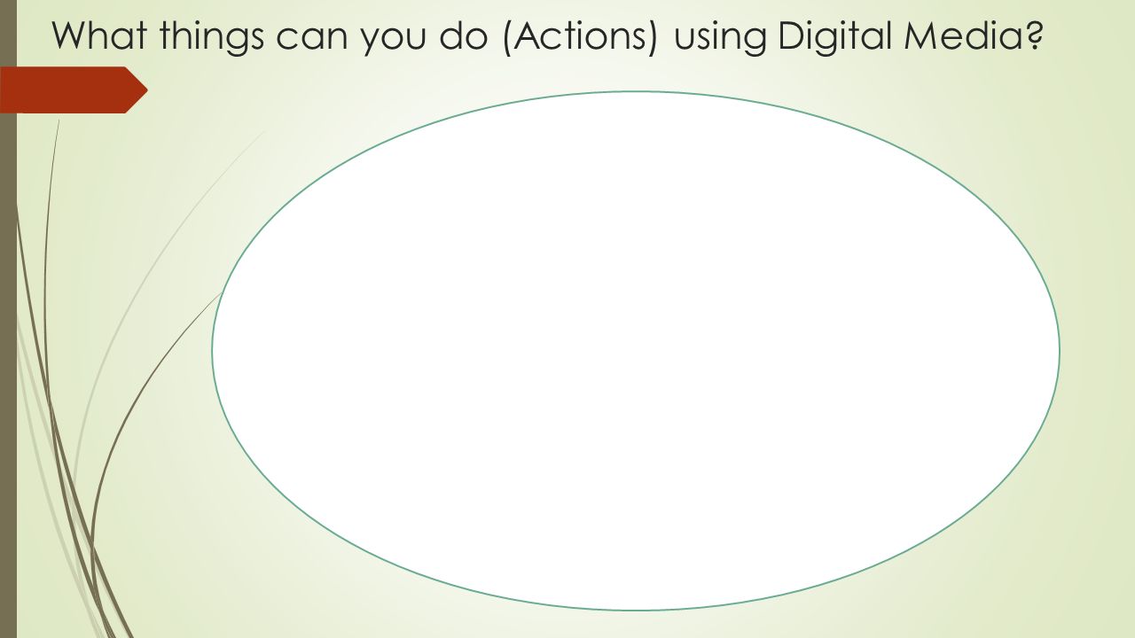 What things can you do (Actions) using Digital Media