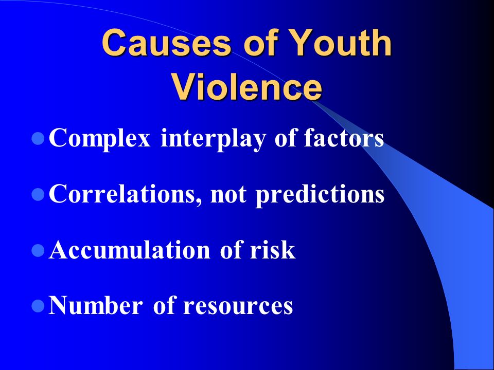 causes of youth violence