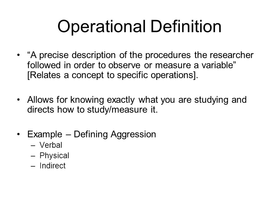 Operational Definition Of Variables Psychology - slideshare