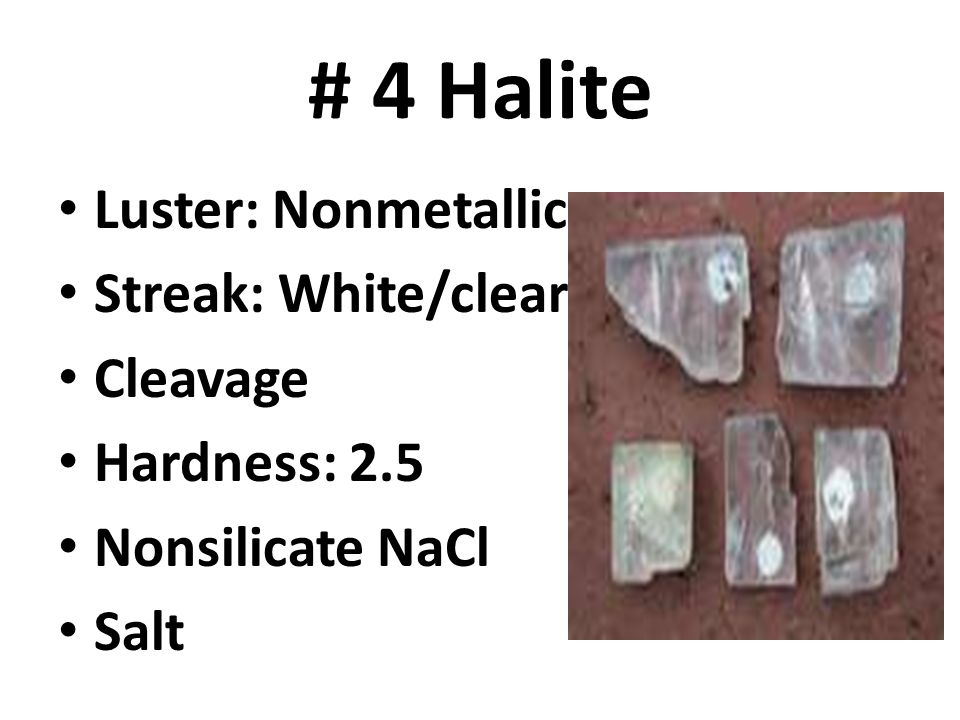 Mineral Samples. #1 Fluorite Luster: Nonmetallic Color: Green and 
