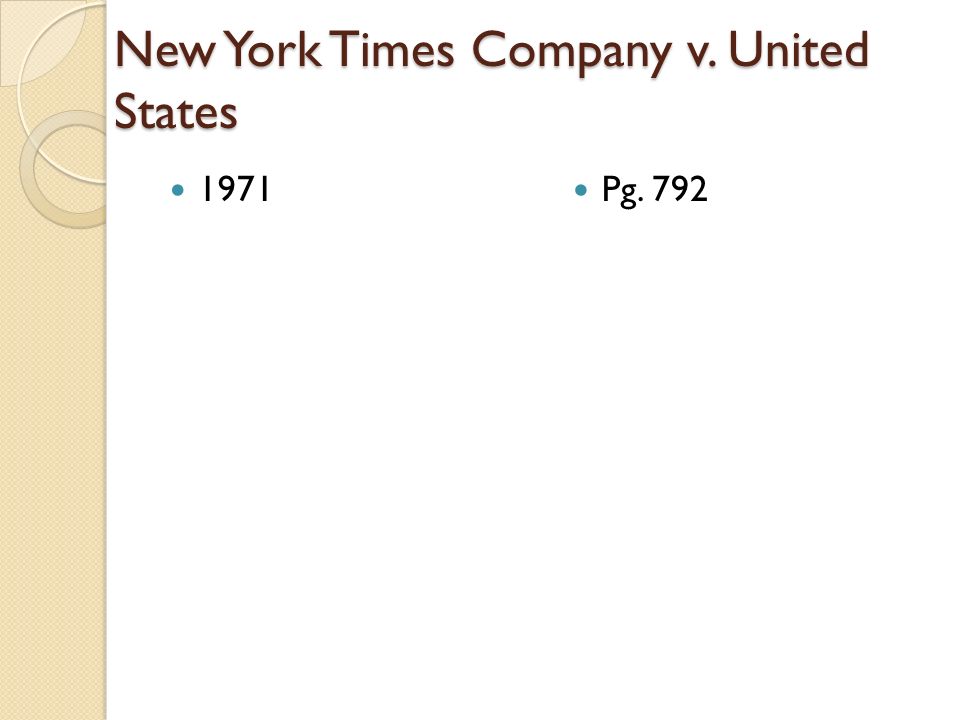 New York Times Company v. United States 1971 Pg. 792