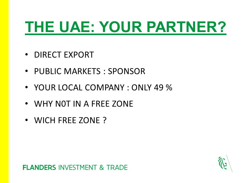 THE UAE: YOUR PARTNER.