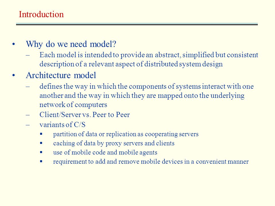 introduction architecture models fundamental models summary chapter