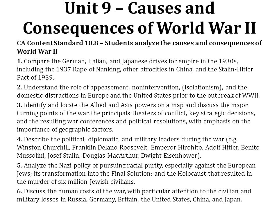 5 causes of world war 2