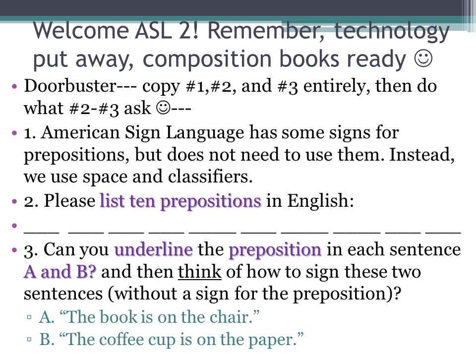 Welcome ASL 2.