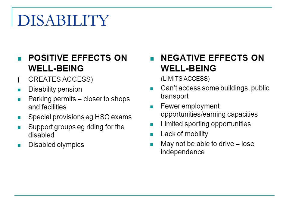 factors affecting well being