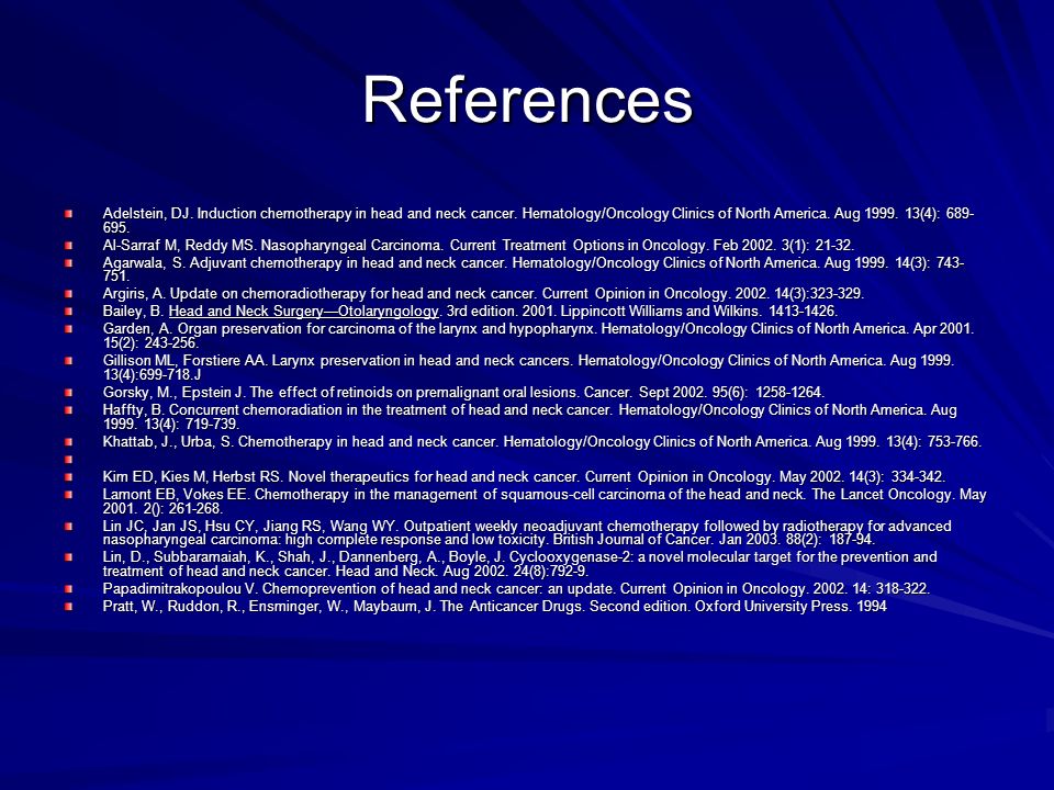 Chemotherapy Of Head And Neck Cancer April Introduction - 