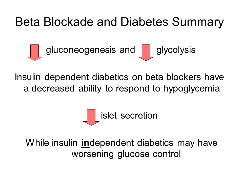 beta blockers and diabetes mechanism
