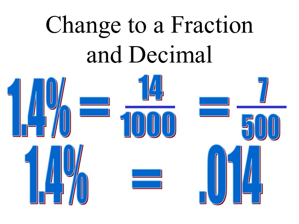 Change to a Fraction and Decimal