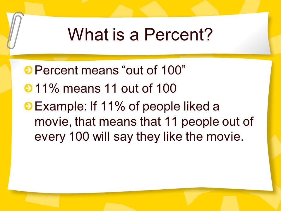 What is a Percent.