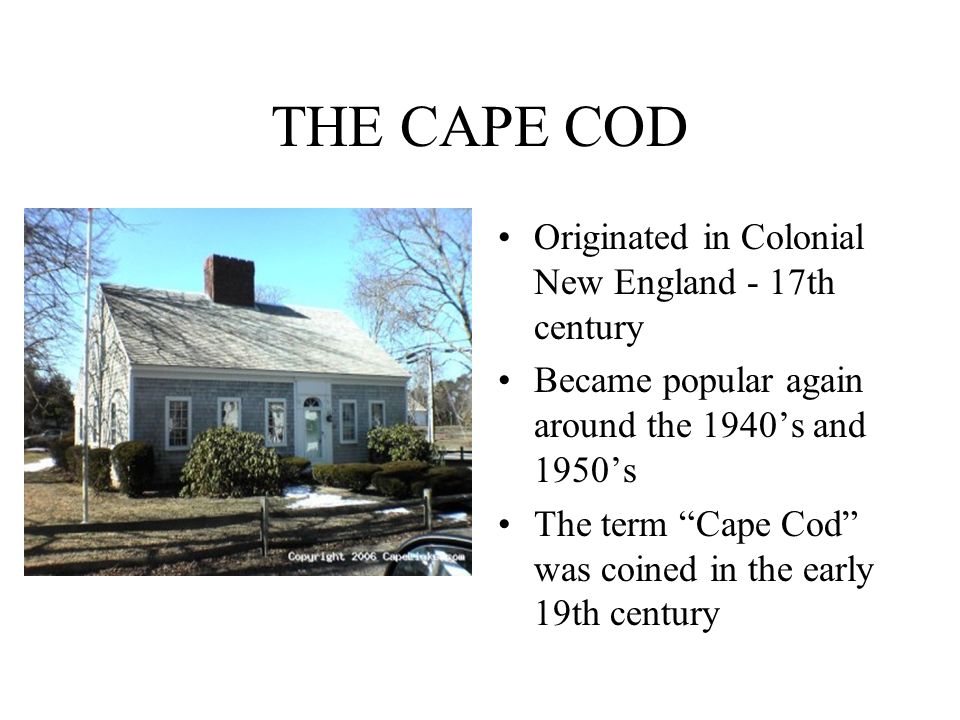 Presentation on theme: "THE CAPE COD. 