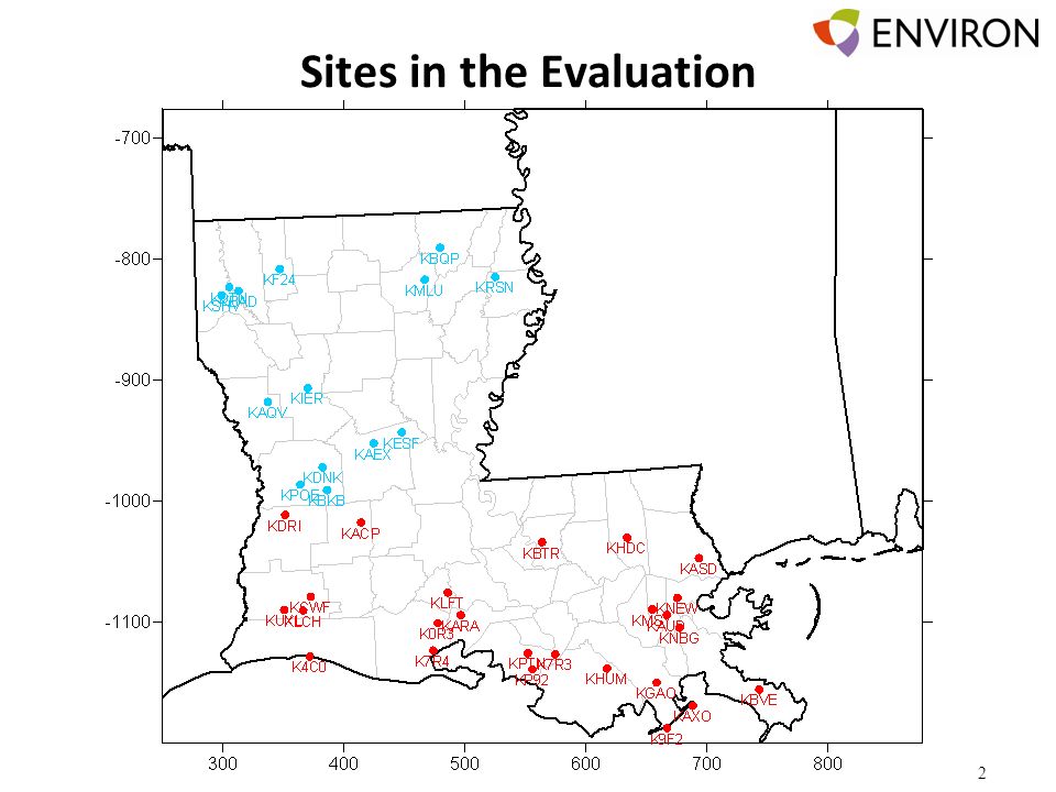 Sites in the Evaluation 2
