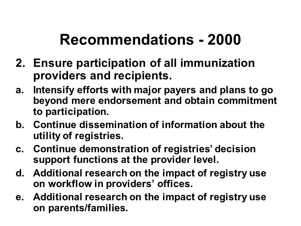 NVAC Progress Report On Immunization Information Systems Alan R. Hinman ...