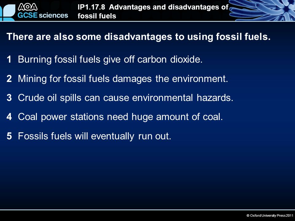 disadvantages of burning fossil fuels