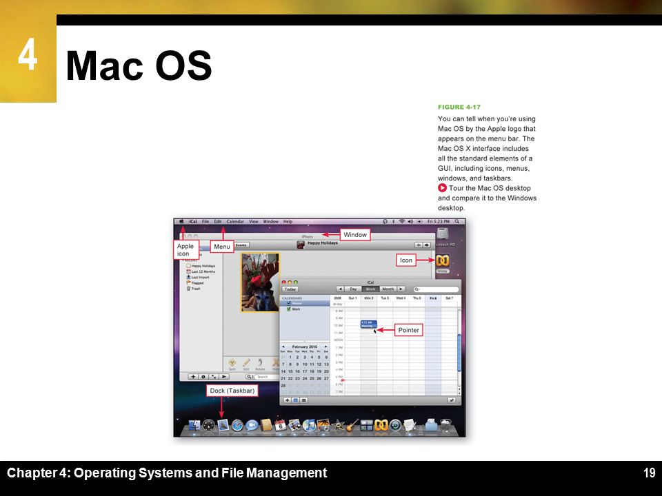 4 Chapter 4: Operating Systems and File Management19 Mac OS