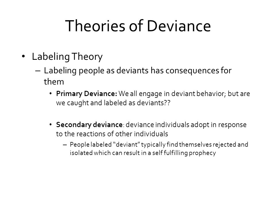 theories of deviance