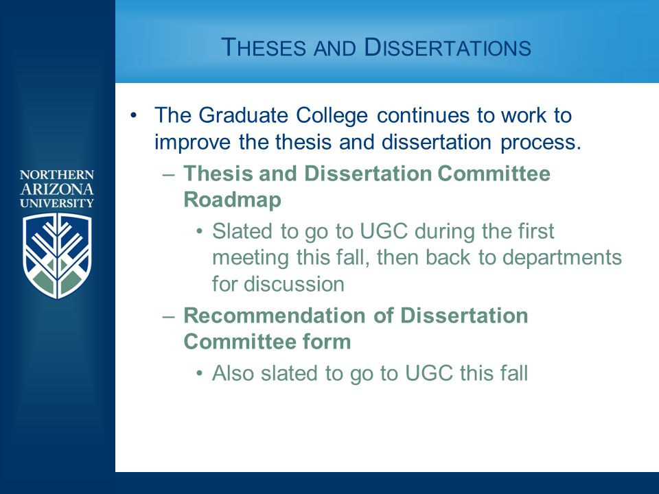 nau graduate college thesis format