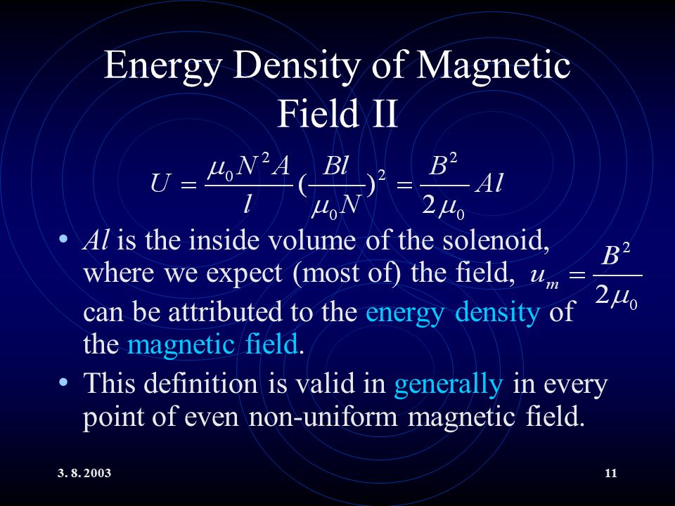 IV–3 Energy of Magnetic Field Main Topics Energy Magnetic Field Energy Density of Magnetic Field An RC Circuit. - download