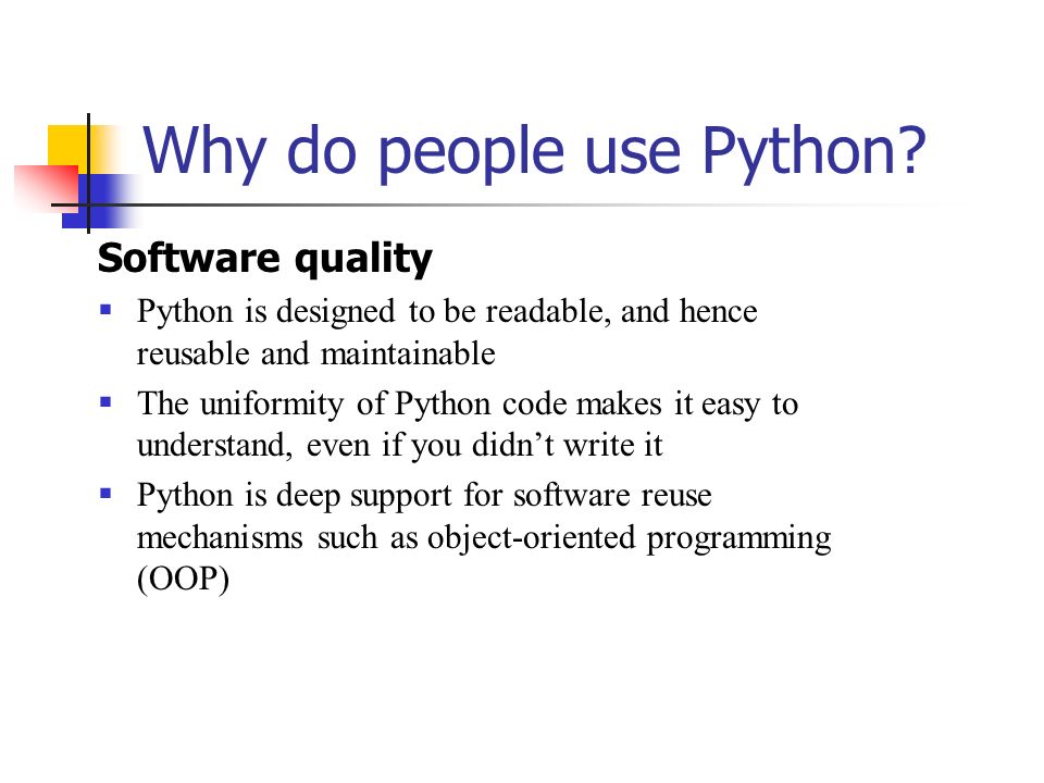 Do we need Python?