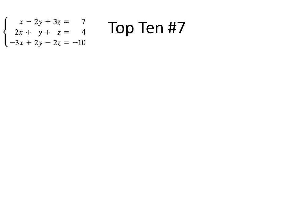Top Ten #7