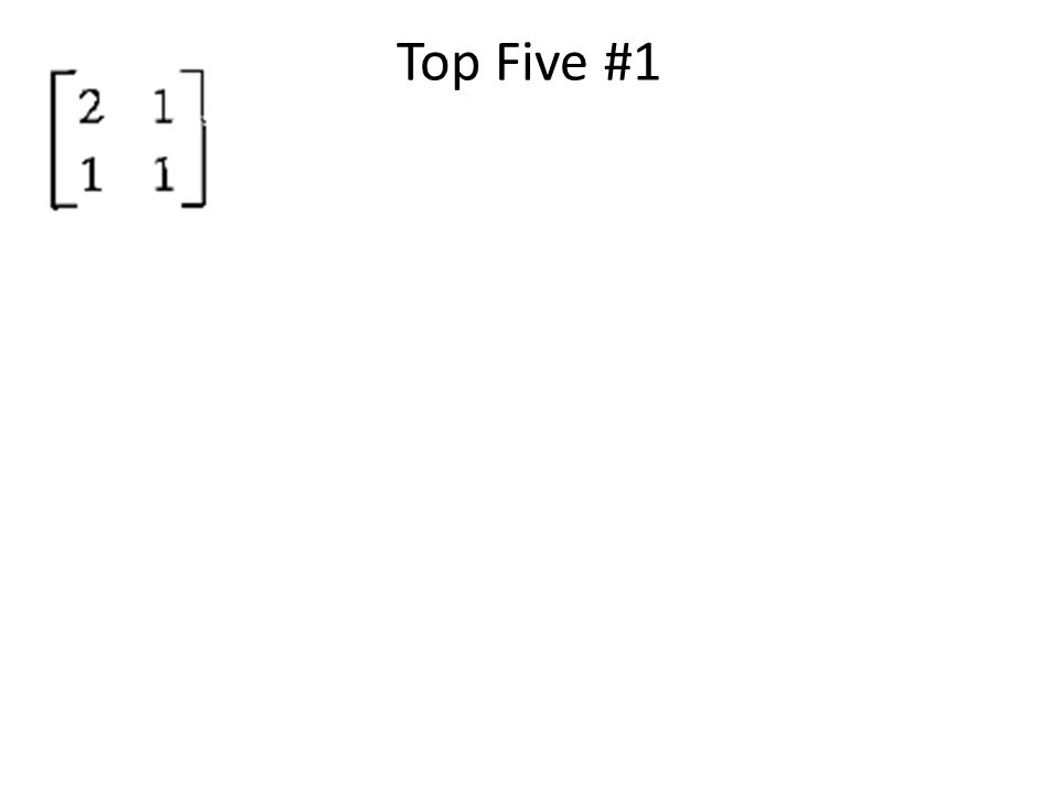 Top Five #1