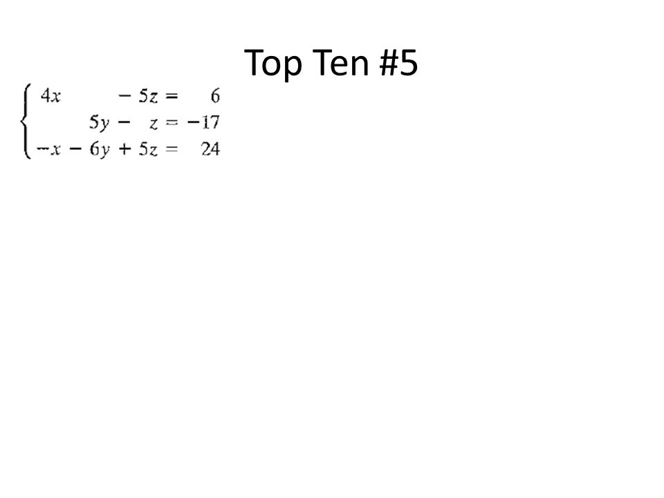 Top Ten #5