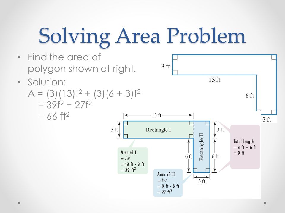 Solving Area Problem Find the area of polygon shown at right.