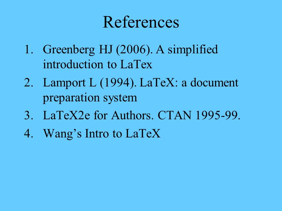Simplified Introduction To LaTeX