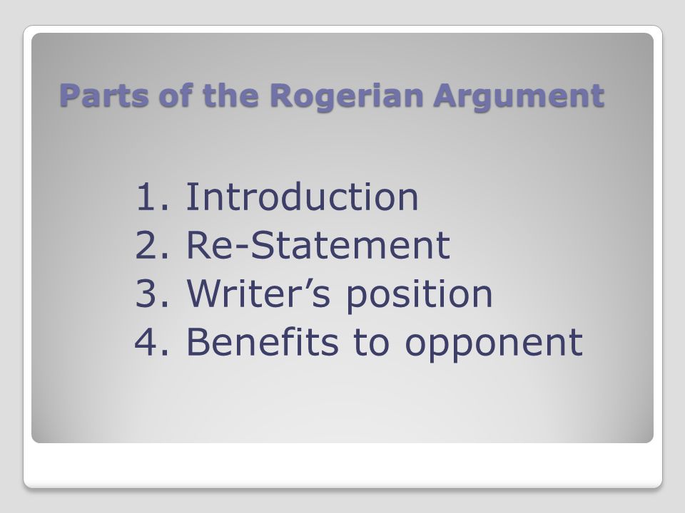 the rogerian argument