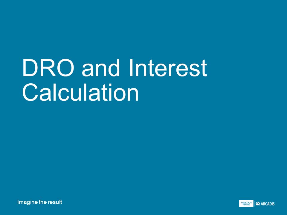 Imagine the result DRO and Interest Calculation