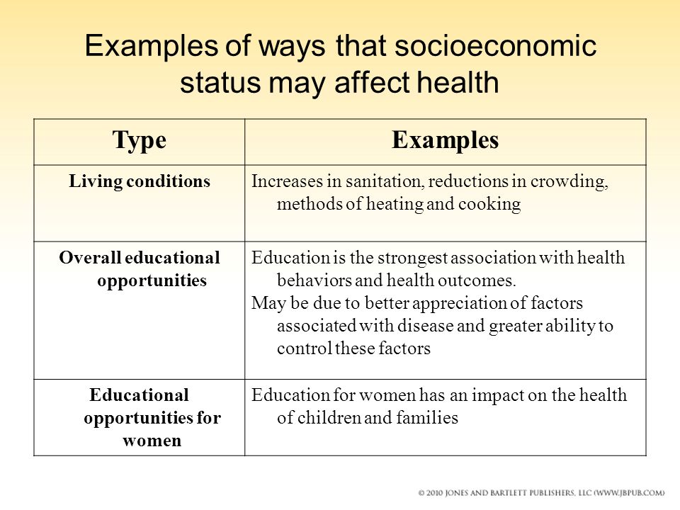 socioeconomic examples