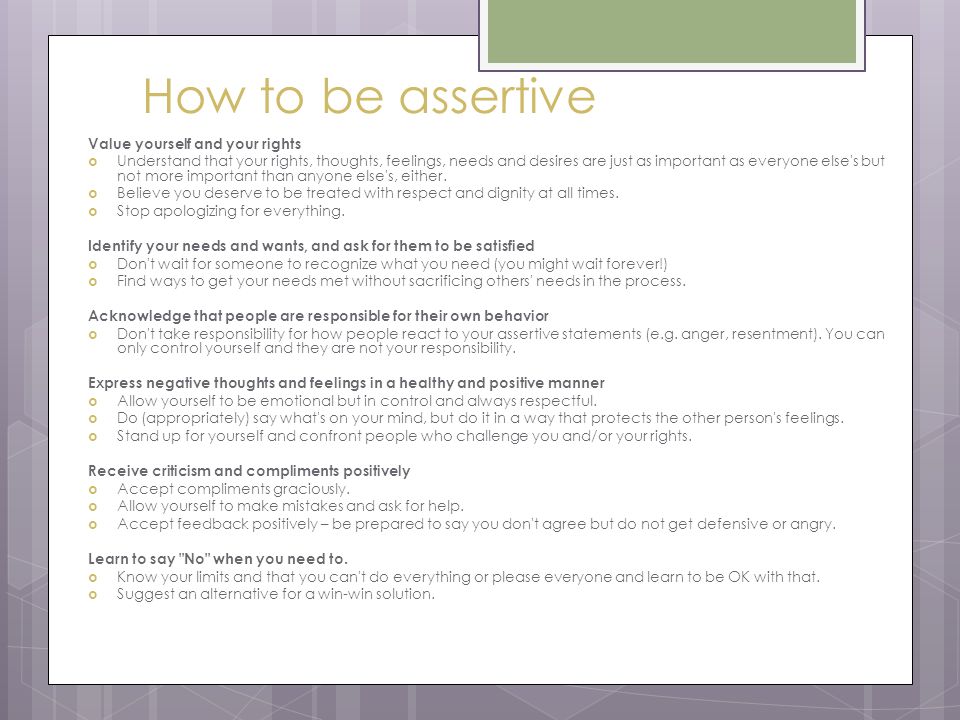 Assertiveness Dr Louise Livesey, Programme Co-ordinator, MA Women’s ...