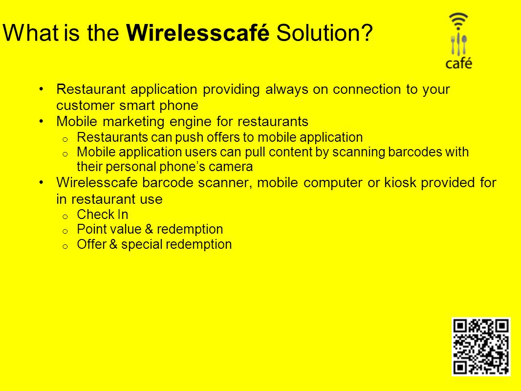 What is the Wirelesscafé Solution.